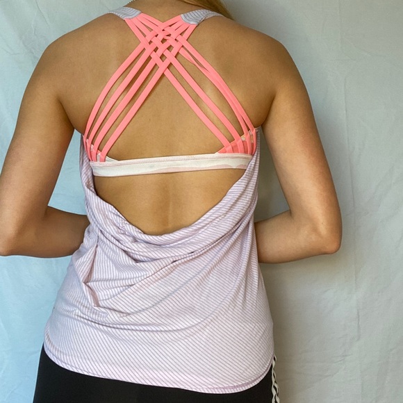 Lululemon tank top built in bra strappy back - Picture 3 of 4